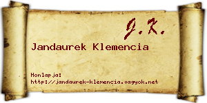 Jandaurek Klemencia névjegykártya